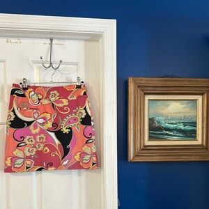 Women’s Melly M. Nylon & Spandex Floral Athletic Golf Mini Skort Size XS